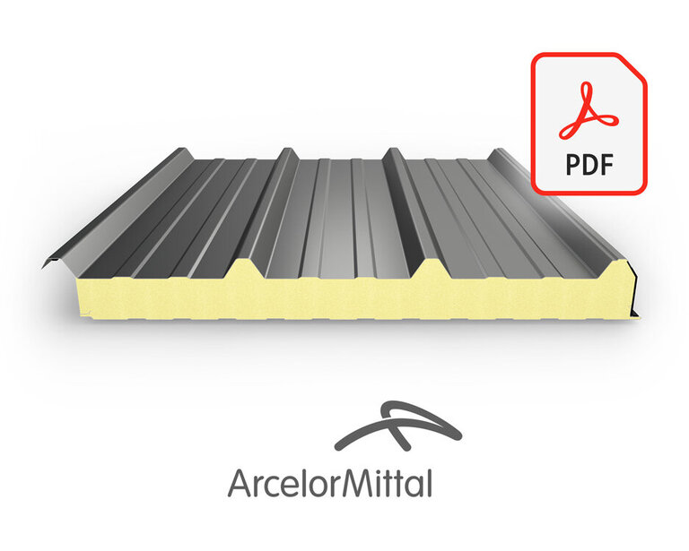 Produkt-Info für das Sandwichpaneel Typ 1001 von ArcelorMittal als PDF-Datei