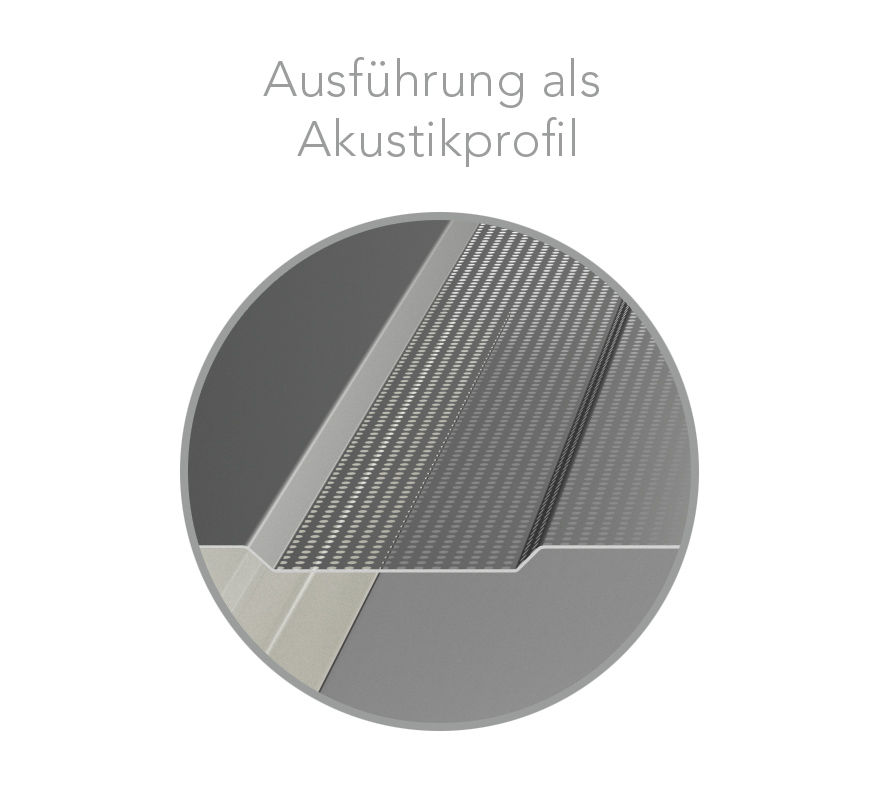 Stahl Kassettenprofile als teil-perforiertes Akustik-Profil